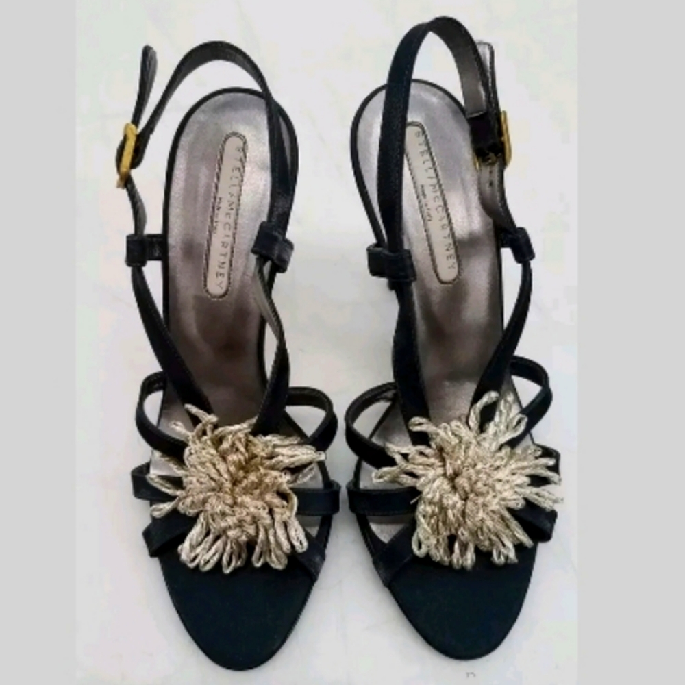 Stella McCartney Strappy Black High-Heeled Sandal